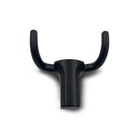 Крючок мебельный двухрожковый EVA BULL цвет черный матовый BLmatt фото