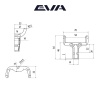 Крючок мебельный двухрожковый EVA BULL цвет белый матовый WTmatt фото