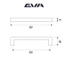 Ручка-скоба мебельная EVA BASIC 160 мм цвет черный матовый BLmatt фото