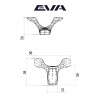 Крючок мебельный двухрожковый EVA UFO цвет алюминий матовый SC фото