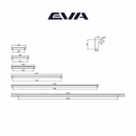 Ручка-профильная EVA BAND / 896мм (L=921мм) черный матовый MBA фото