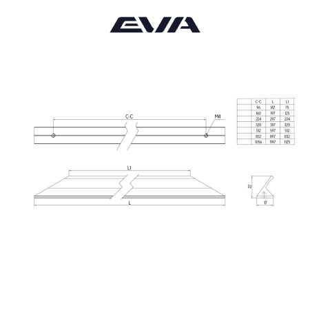 Ручка-профильная EVA LINE PRO / 1056мм (L=1197мм) черный матовый MBA фото