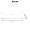 Ручка-скоба мебельная EVA ART 128 мм цвет черный матовый MBA фото