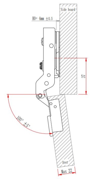 Петля мебельная с амортизатором EVA Advance soft 2way полунакладная 90/105 48 мм цвет черный никель фото