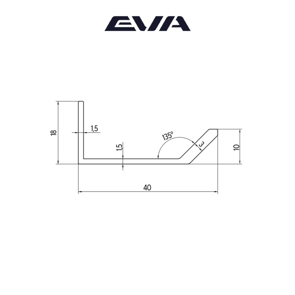 Ручка торцевая мебельная EVA SCANDI 32 мм L=50 мм цвет черный матовый BLA фото