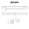 Ручка торцевая мебельная EVA TOTAL 704 мм L=797 мм цвет черный матовый BLA фото