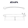 Ручка-скоба мебельная EVA ARC 192 мм цвет белый матовый WTmatt фото