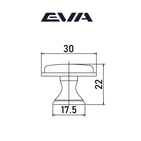Ручка-кнопка мебельная EVA DMZ-11061 цвет бронза состаренная ABV фото