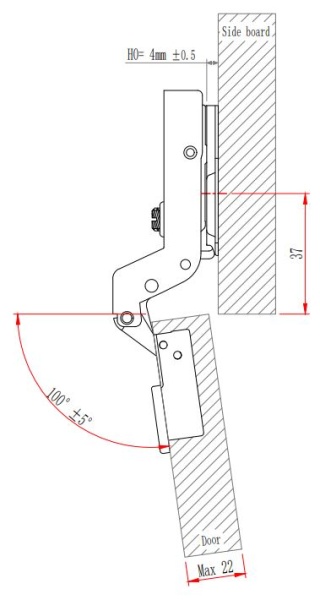 Петля мебельная с амортизатором EVA Advance soft 2way вкладная 90/105 48 мм цвет черный никель фото