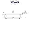 Ручка-рейлинг мебельная EVA TUBE-12 224 мм L=274 мм цвет черный матовый BLmatt фото