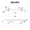 Ручка-рейлинг мебельная EVA VERGE 192 мм L=236 мм цвет золото матовое GA фото
