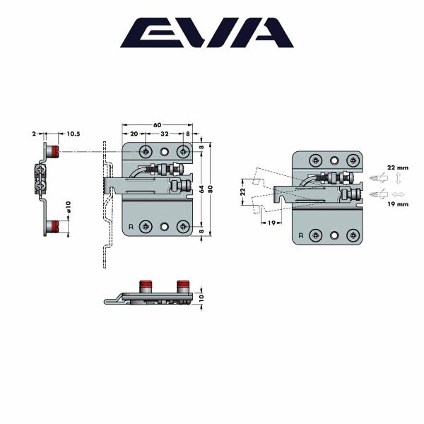 Навес мебельный EVA 807 для корпуса нижнего яруса шкафа на футорках 120 кг фото