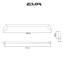 Ручка-скоба мебельная EVA ART 192 мм цвет черный матовый MBA фото